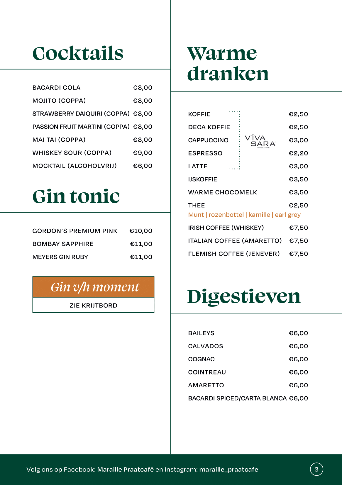 Een deel van het menu.